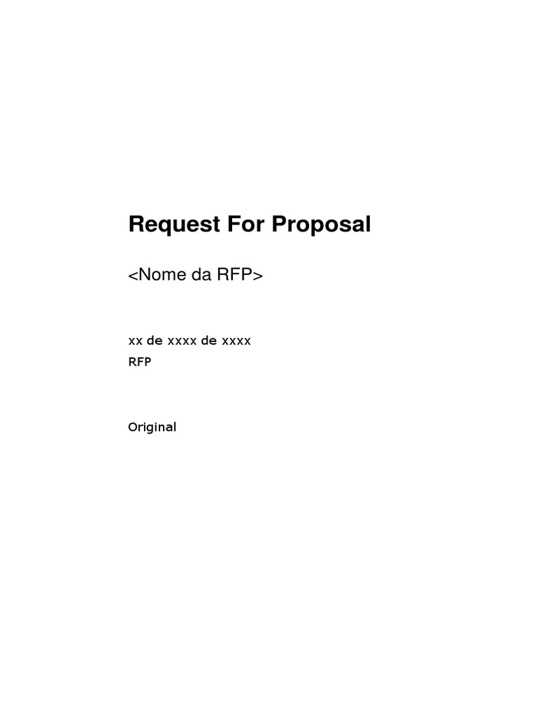 Modelo de RFP | PDF