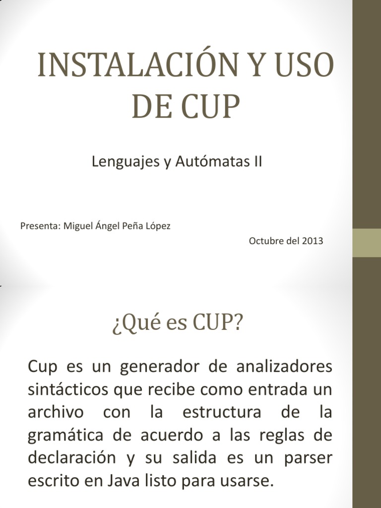 Instalación y Uso de CUP en Java | PDF | Analizando | Java (lenguaje de ...