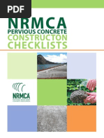 NRMCA Pervious Concrete Construction Checklist