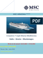 Oferta Speciala MSC Cruises MSC Armonia 48 763