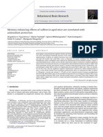 Memory Enhancing Effects of Saffron in Aged Mice Are Correlated With Antioxidant Protection