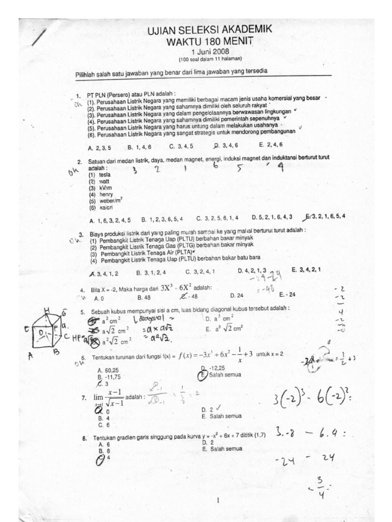 13++ Contoh soal tes akademis bhs inggris pln info