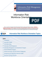 Information Risk Workforce Orientation