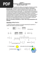 Grade 8 Lesson 1 Fraction Addition and Subtraction