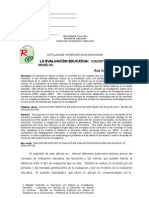 La Evaluación Educativa Concepto, Períodos y Modelos