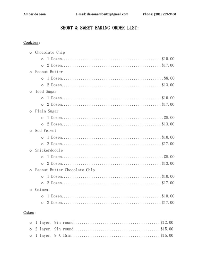 Order List | PDF