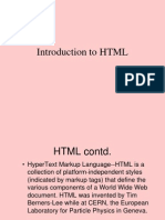 Introduction to HTML