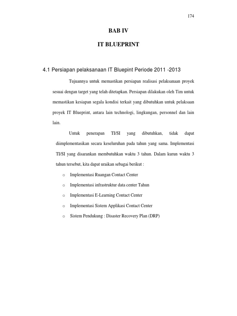 IT Blueprint: Rencana Proyek 2011-2013 | PDF