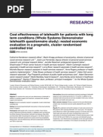 [2013] Cost Effectiveness of Telehealth for Patients With Long Term Conditions
