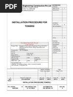 Installation Procedure For Tower