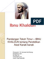 Ibnu Khaldun - Pandangan Tokoh Timur Pendidikan Awal Kanak-Kanak