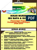 Ikrar Murid Ibu Bapa Dan Guru SK Payong Baru