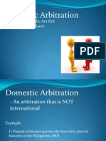 Domestic Arbitration: Chapter 5, Republic Act 876 (The Arbitration Law)