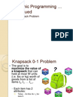 Knapsack 0-1 Dynamic Programming Algorithm