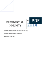 Presidential Immunity 1 