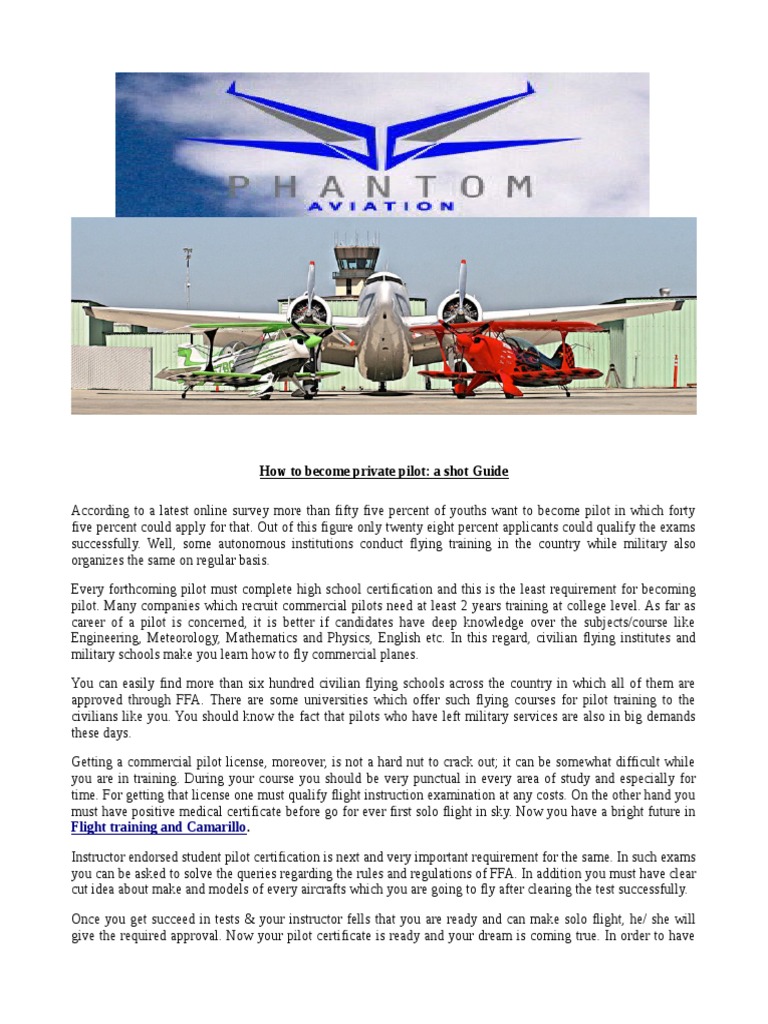 Private Pilot Training Guide | PDF | Flight Instructor | Aviation
