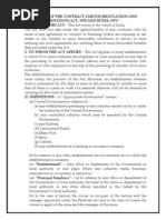 Abstract of the Contract Labour