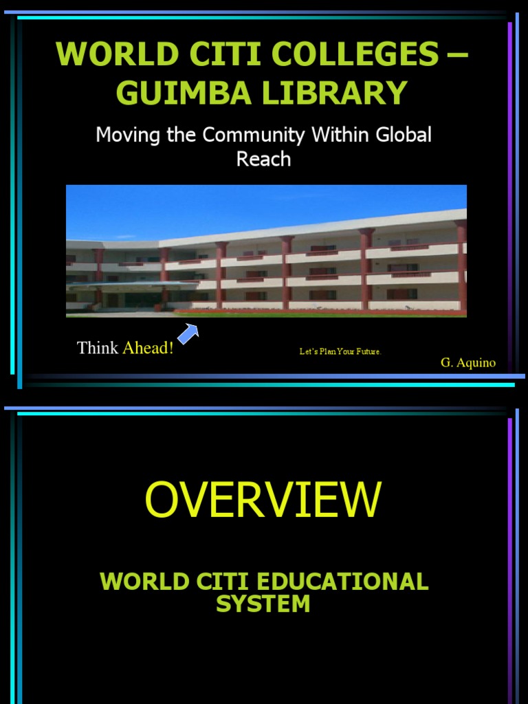 WCC Guimba Library Overview and Services | PDF | Libraries | Books