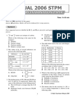 Actual 2006 STPM Chemistry