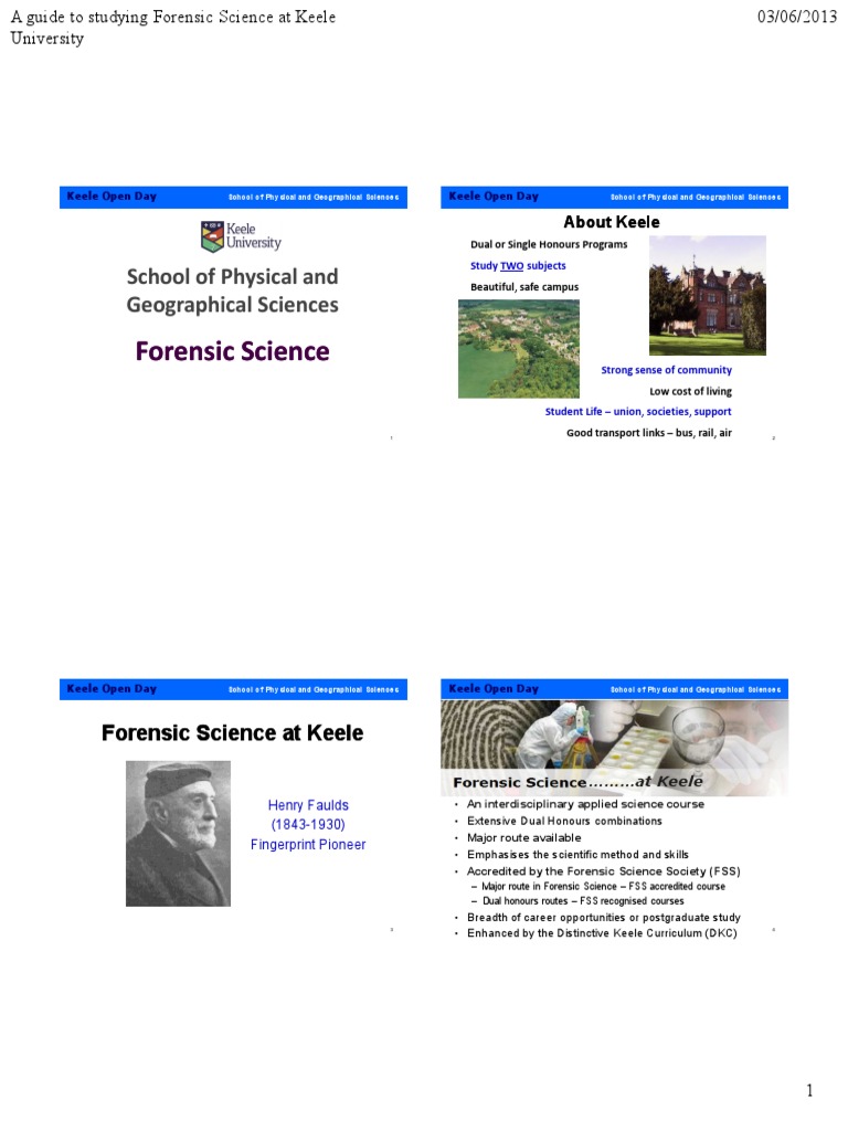 Forensic Science Study Guide at Keele | PDF | Forensic Science | Science