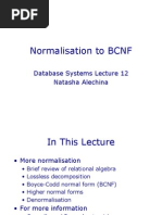 Lecture on database Normalisation