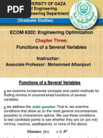 ECOM 6302: Engineering Optimization: Chapter Three