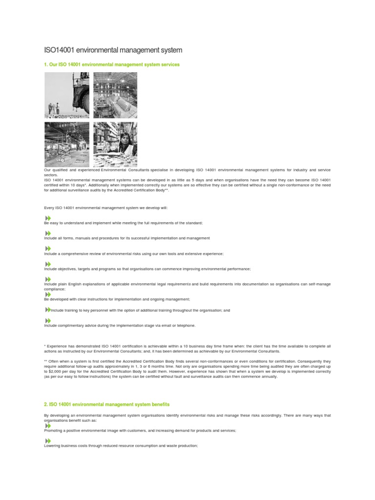 ISO 14001 Environmental Management Guide | PDF | Environmental Resource ...