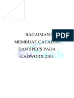 Membuat Spec Dan Catalog CadWorx