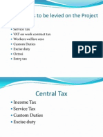 Types of Taxes To Be Levied On The Project