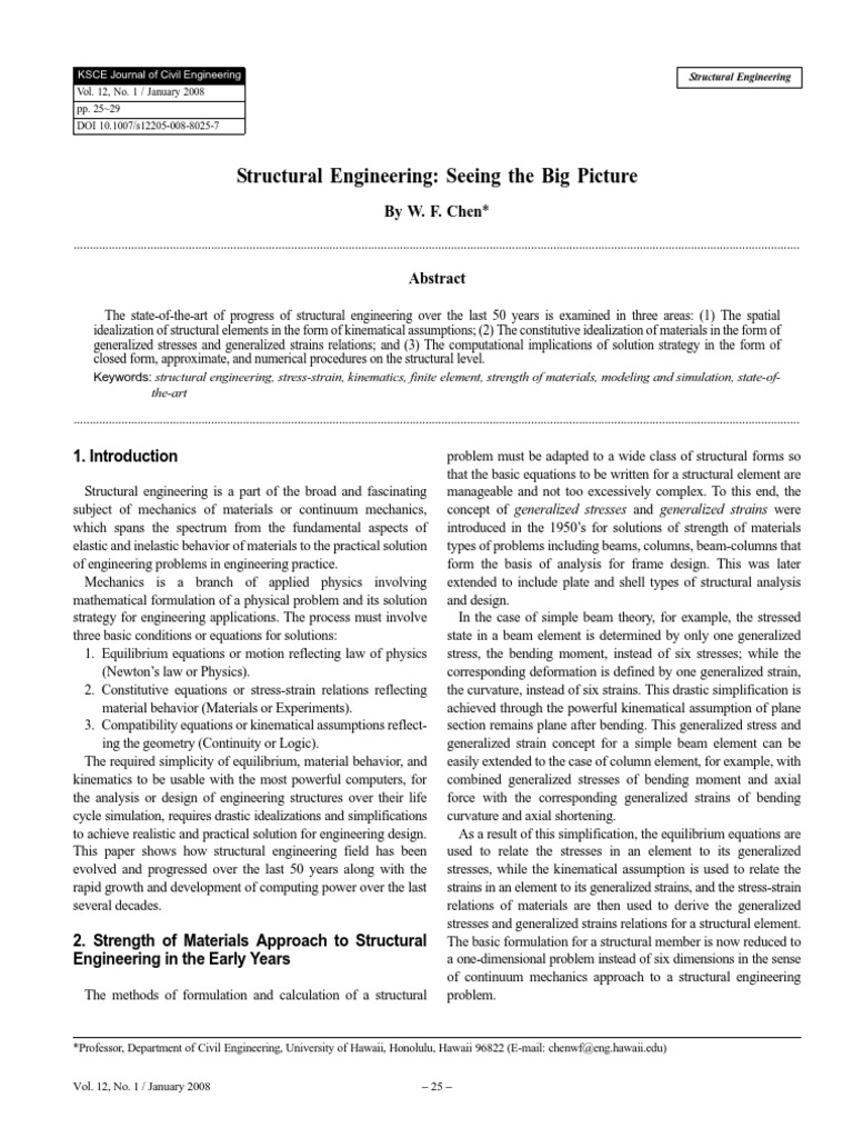 Structural Engineering Seeing The Big Picture PDF | PDF | Deformation ...