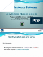 Basic Sentence Patterns: Los Angeles Mission College