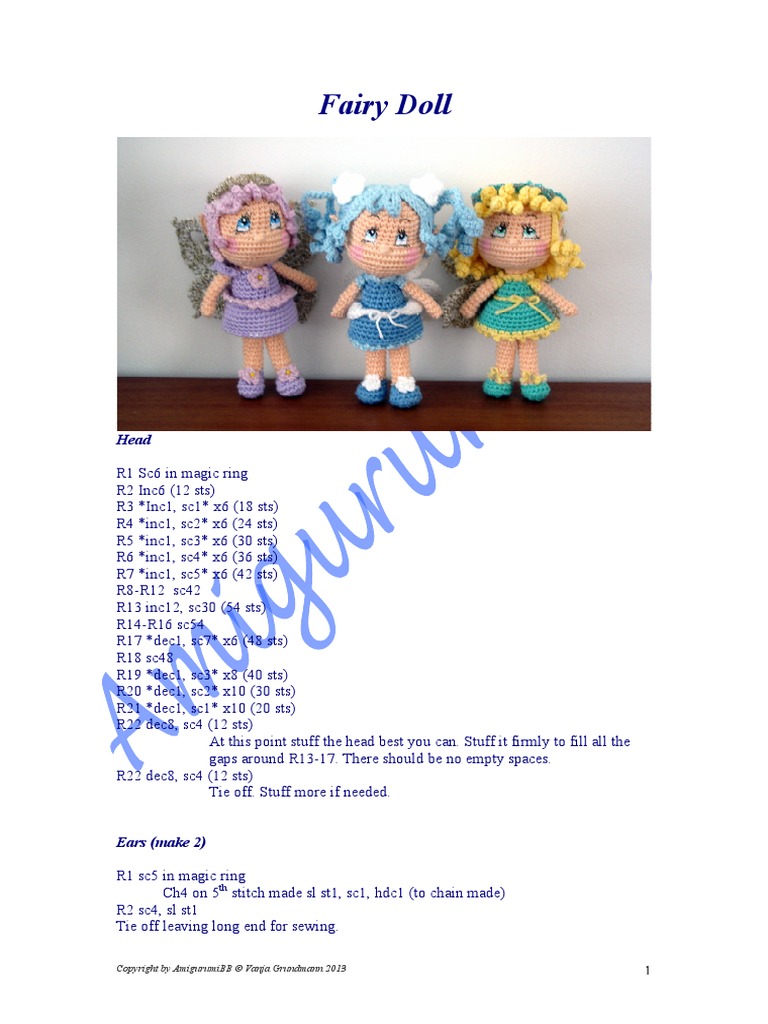 Amigurumi BB Dolls - Fairies | PDF | Sewing | Crochet