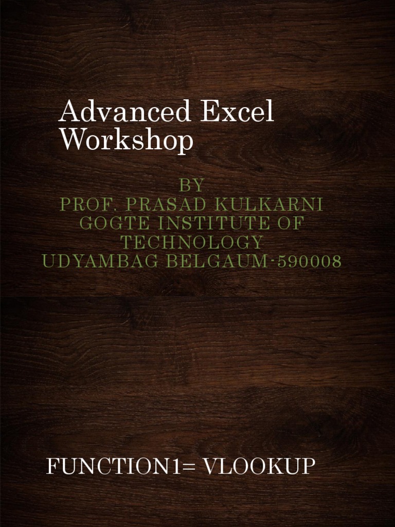 Mastering VLOOKUP in Excel Workshop | PDF | Computer Programming ...
