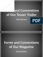 Forms and Conventions of Our Teaser Trailer Evaluation