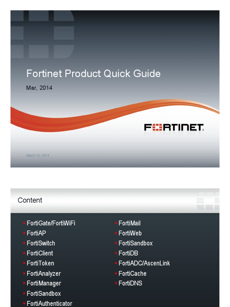 Fortinet Product Overview Guide | PDF | Virtual Private Network ...