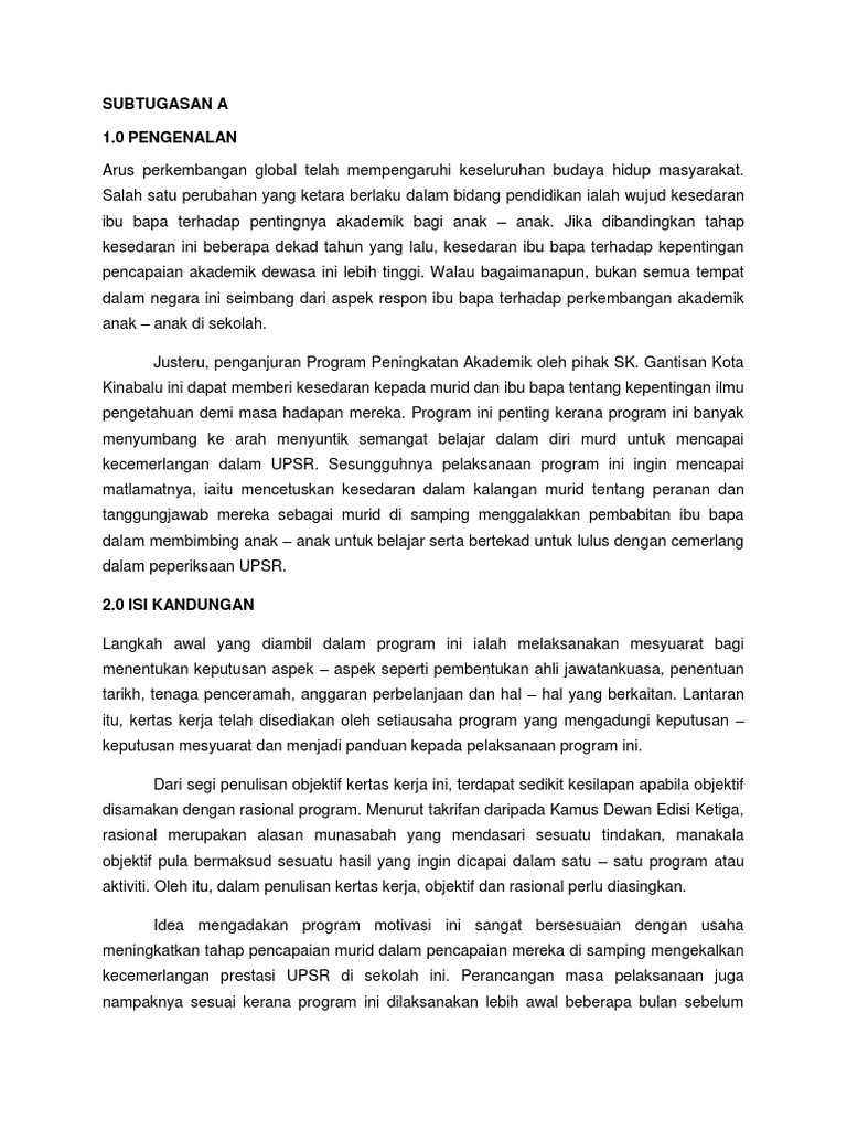 Edu3107 Kertas Kerja Program Bimbingan Dan Kaunserling Pdf
