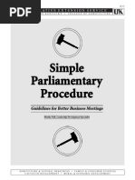 Simple Parliamentary Procedure