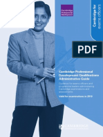 Cambridge Professional Development Qualifications Administrative Guide
