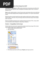 Download Tutorial VBA Dan Macro Dasar Dengan Excel 2007 by altezz SN212269107 doc pdf