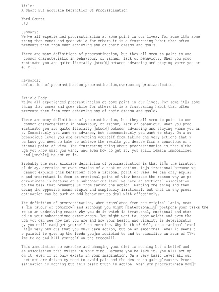 Procrastination journal pdf image