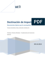 Trabajo Destinación de Importación