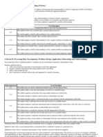 Physics Marking Criteria