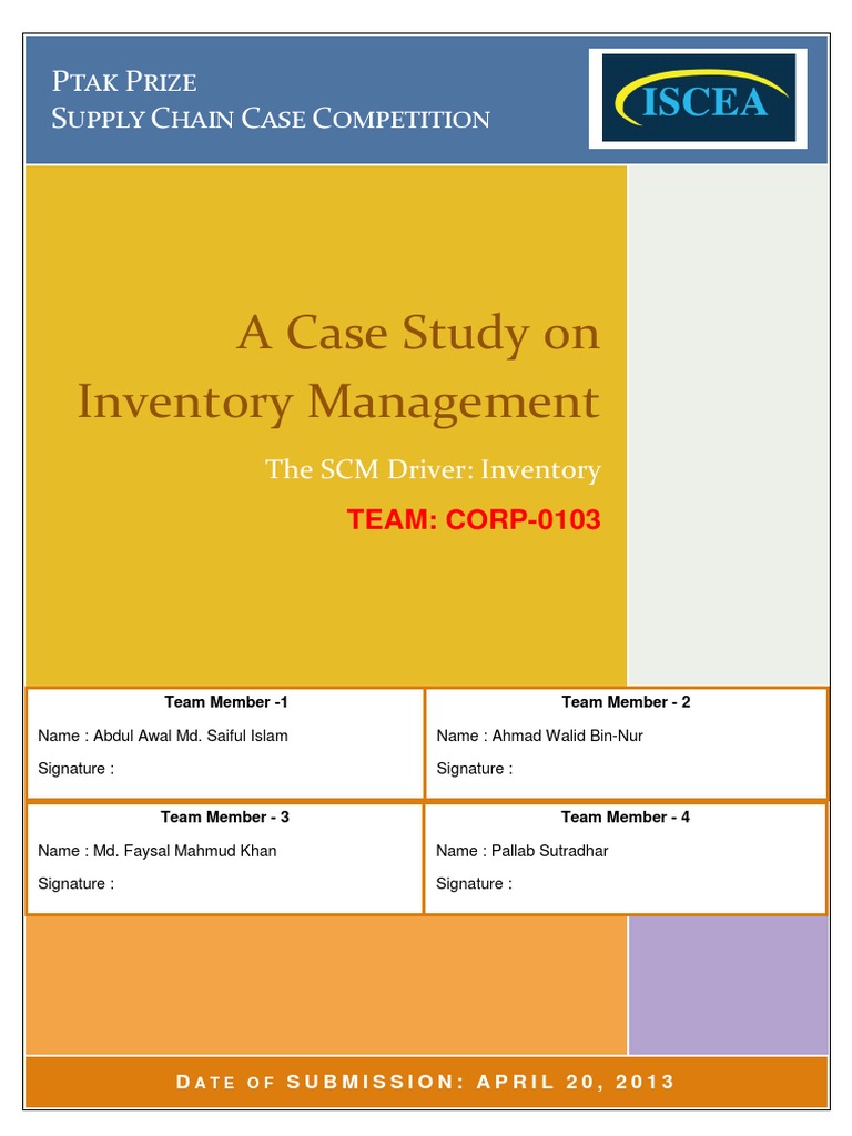 A Case Study on Inventory Management Supply Chain Inventory