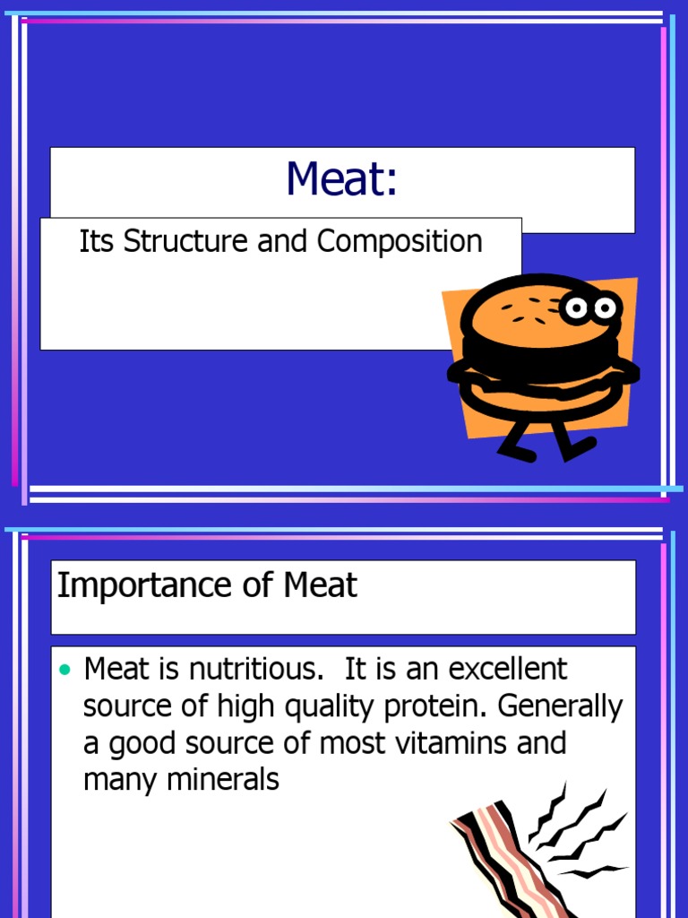 Module 1 Meat Structure and Composition PDF