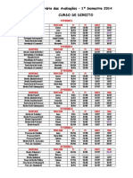 Horário Das Avaliações Direito 2014