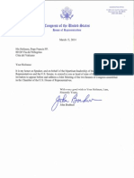 3-13-14 Speaker Invitation To Pope Francis - Joint Meeting