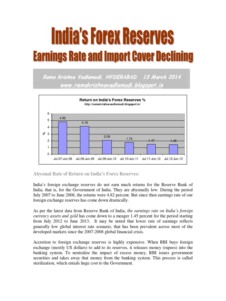 Forex Res Earnings Imp Cover Vrk100 13mar14 Foreign Exchange - 