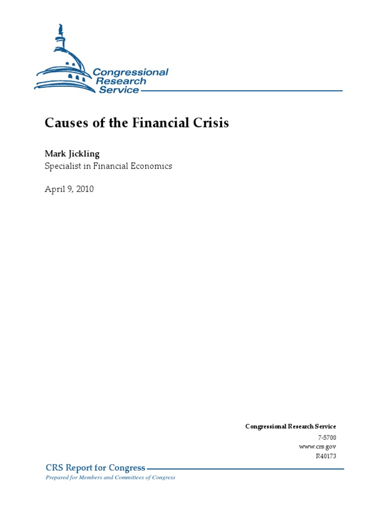 Causes of the Financial Crisis Explained | PDF | Finance & Money Management