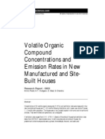 Volatile Organic Compound Concentrations and Emission Rates in New Manufactured and Site - Built Houses