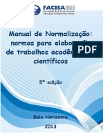Manual de Normalização - Normas para Elaboração de Trabalhos Acadêmicos e Científicos - 2013